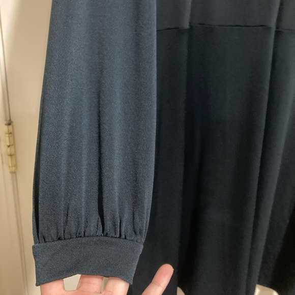 H&M Elegant Teal/Navy Stretch Pullover Dress Sz. XL - Picture 9 of 9